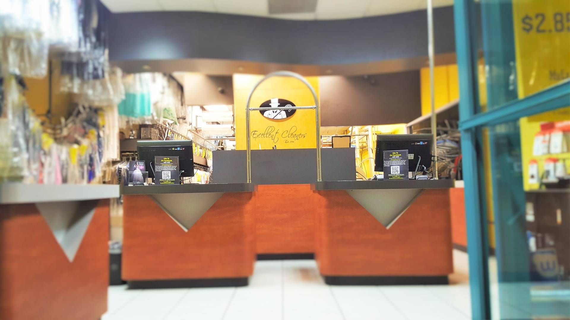 Front counter inside the shop